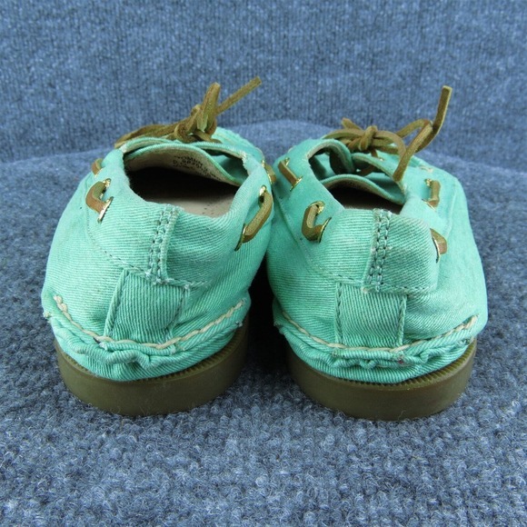SPERRY By J.Crew Women Boat Shoe Blue Fabric Lace Up Size‎ 9.5 Medium - Picture 5 of 10